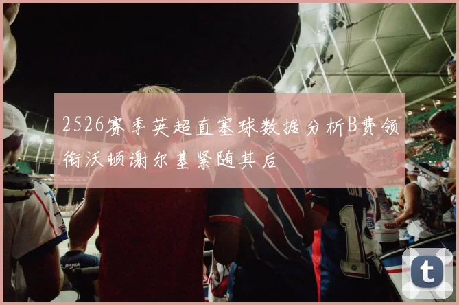 2526赛季英超直塞球数据分析B费领衔沃顿谢尔基紧随其后